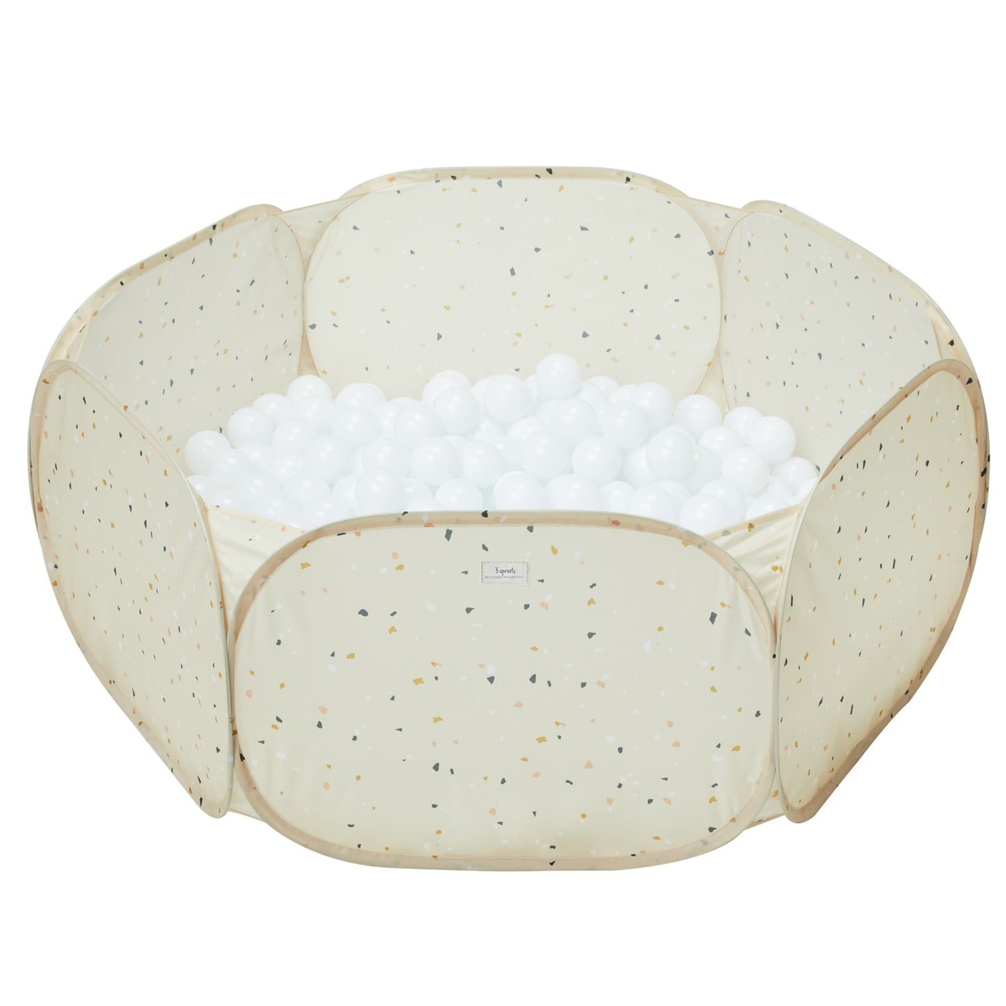 terrazzo beige recycled fabric ball pit