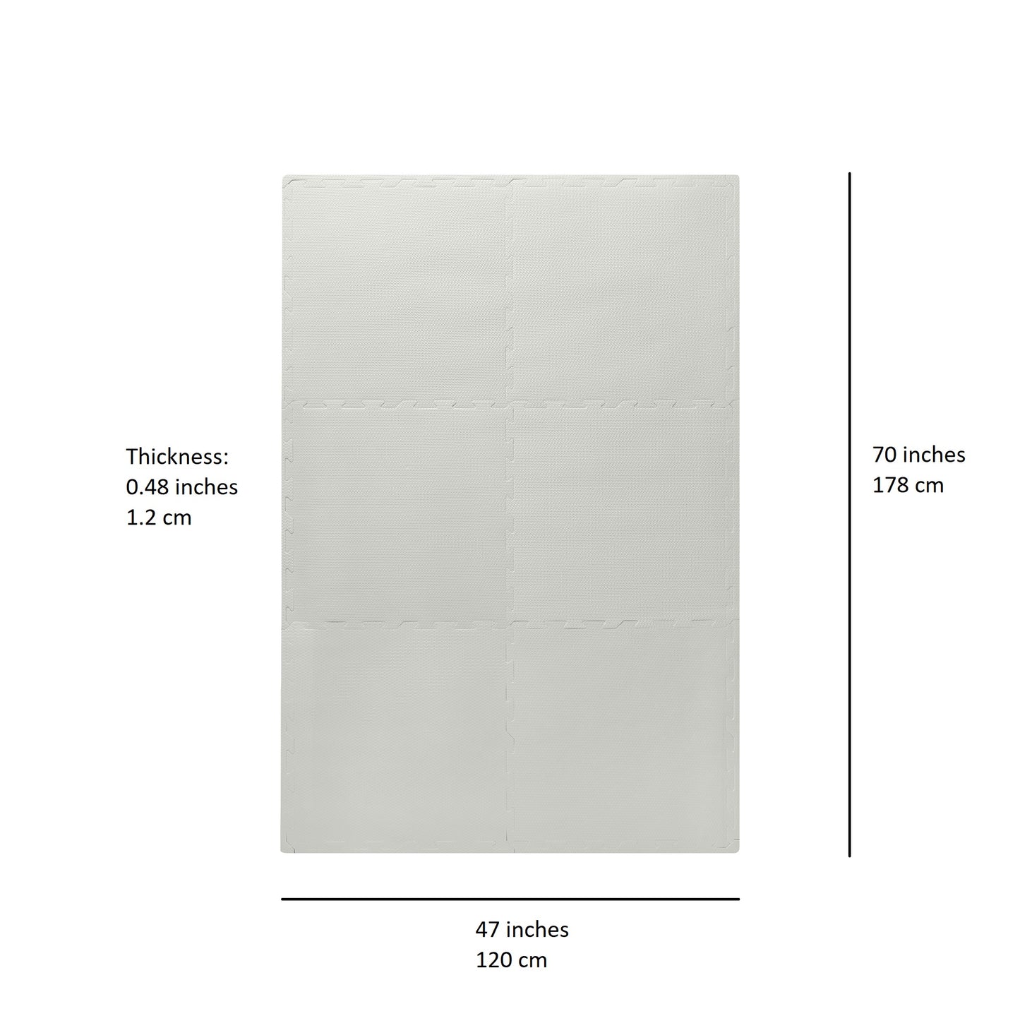 grey EVA foam play mat