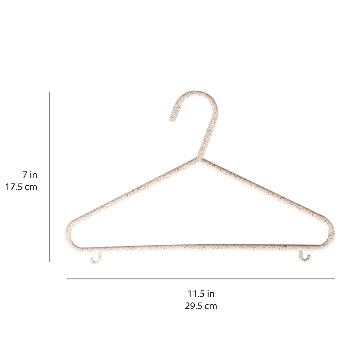 assorted wheat straw hangers (30 per set) - cream/grey/brown