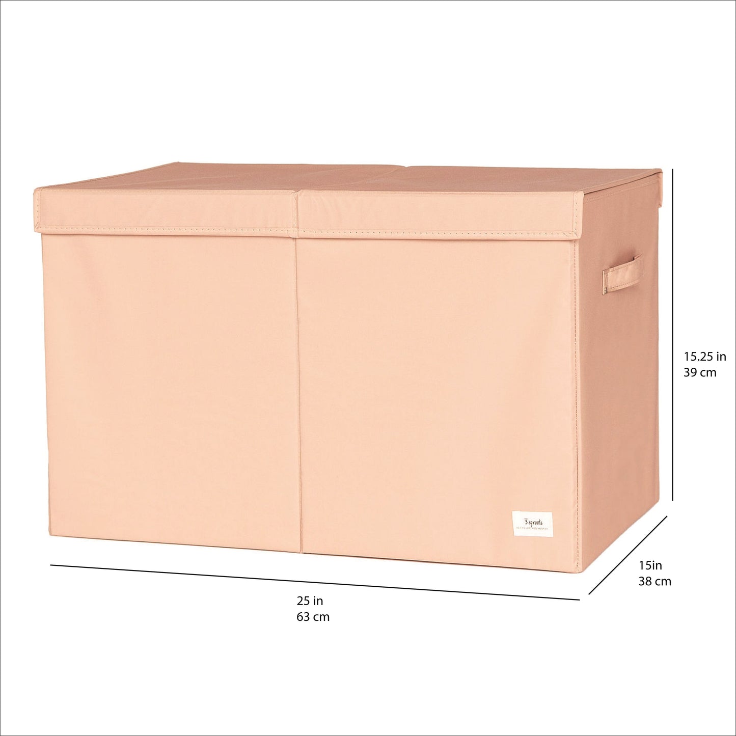 clay recycled fabric folding storage chest