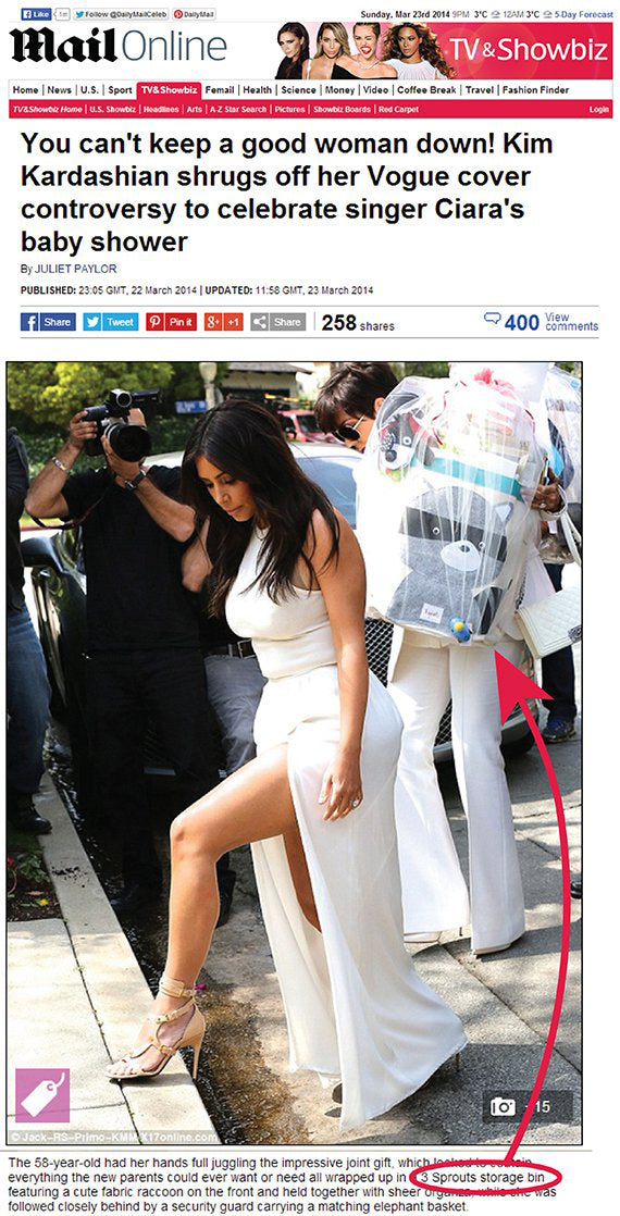 Kim Kardashian spotted with 3 Sprouts - Mail Online