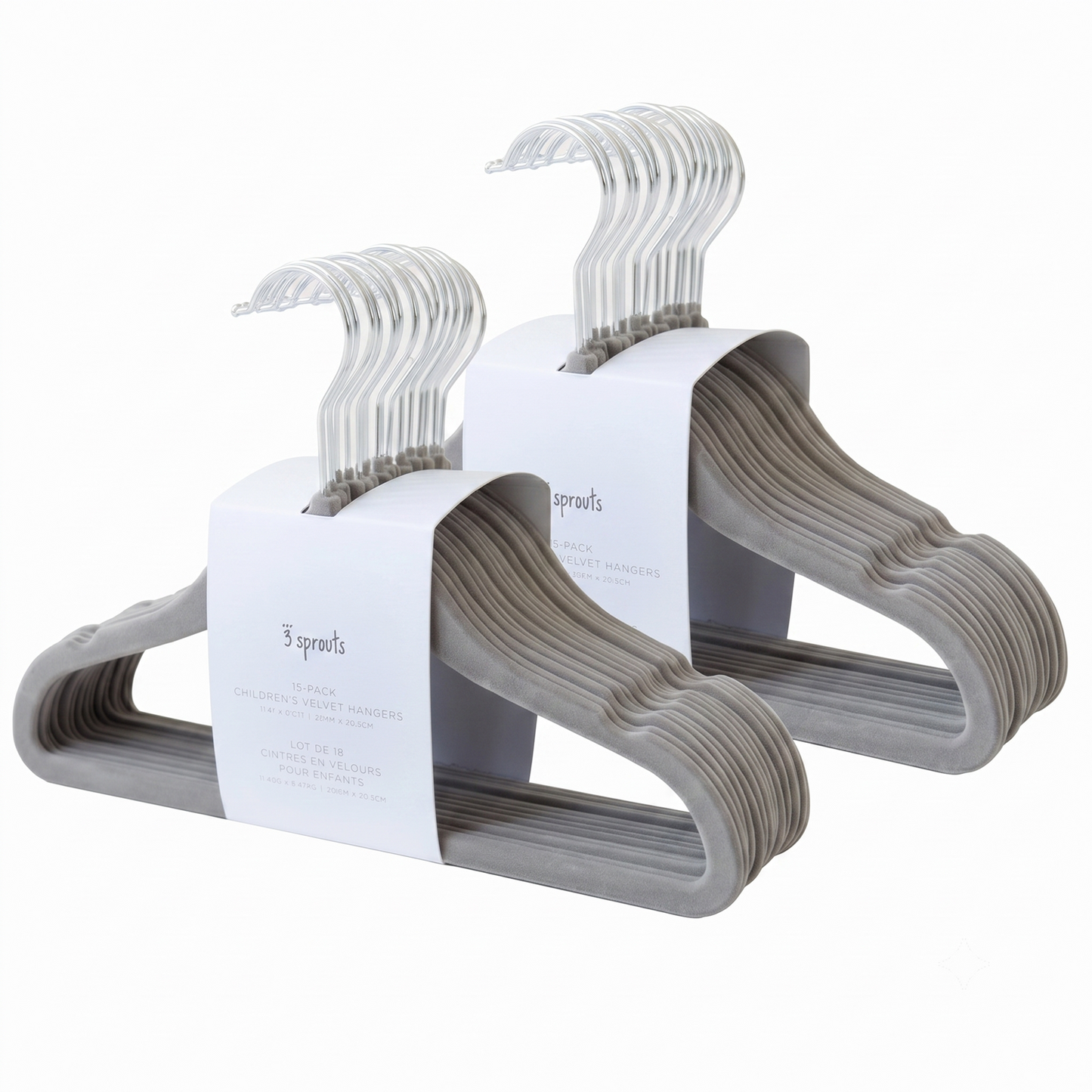 dark grey velvet non-slip hangers (30 per set) for children/baby