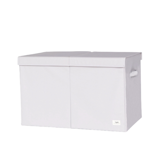 light grey recycled fabric folding storage chest