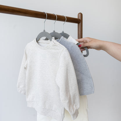 dark grey velvet non-slip hangers (30 per set) for children/baby