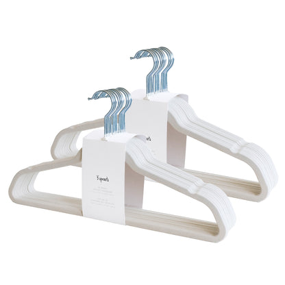 cream adult velvet non-slip hangers (30 per set)