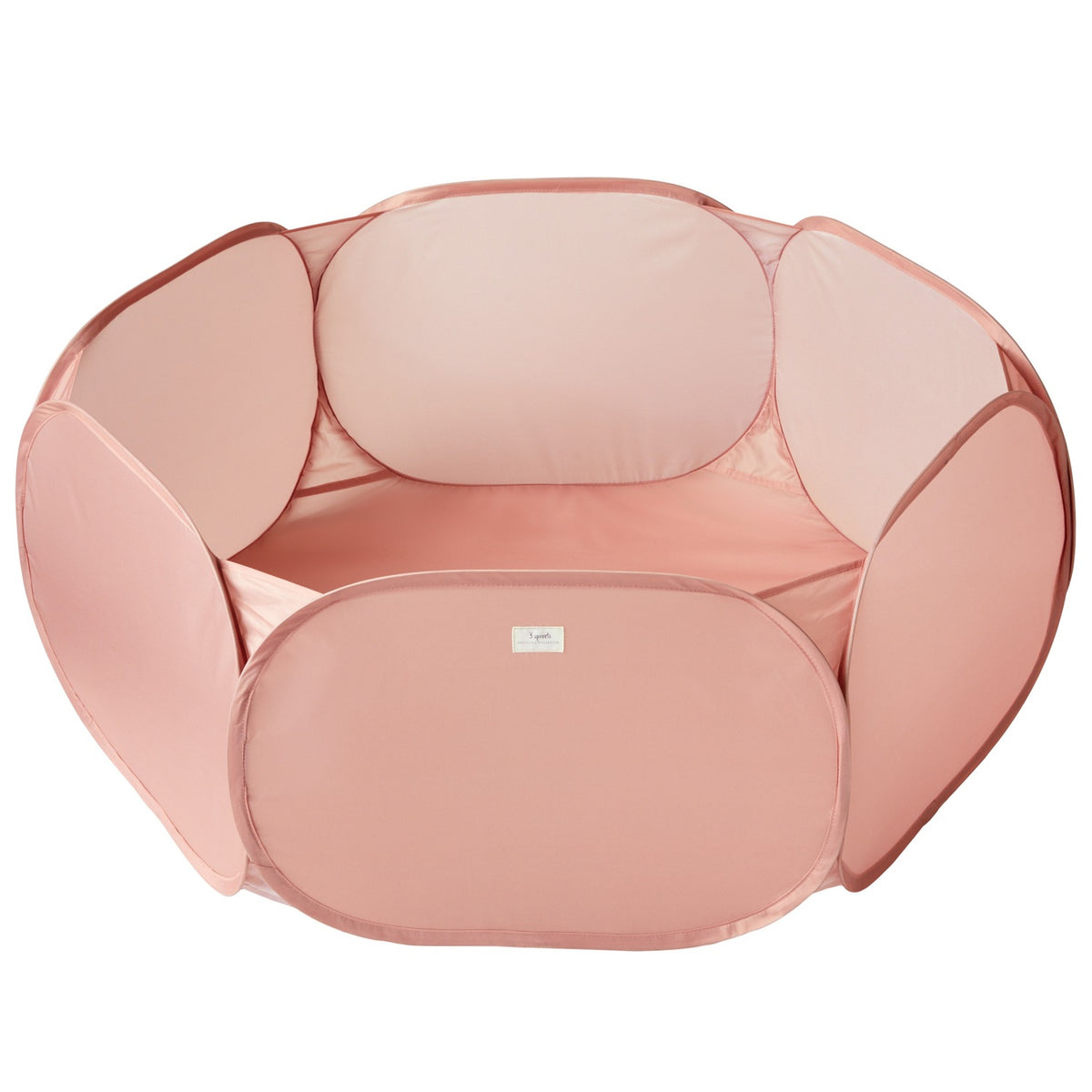 pink recycled fabric ball pit