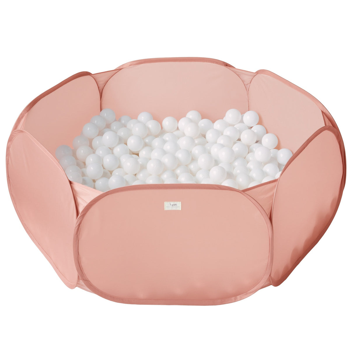 pink recycled fabric ball pit