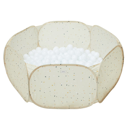 terrazzo beige recycled fabric ball pit
