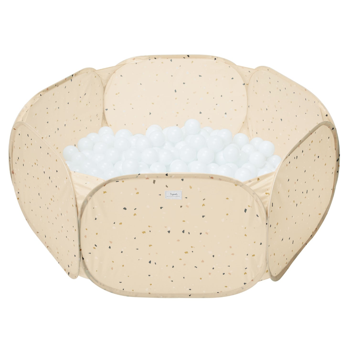 terrazzo beige recycled fabric ball pit