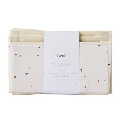 Terrazzo Cream Recycled Fabric Over the Door Organizer