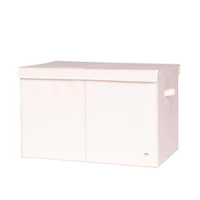 Load image into Gallery viewer, cream recycled fabric folding storage chest
