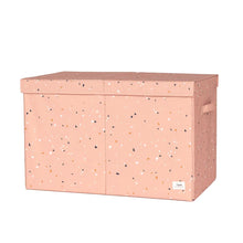 Load image into Gallery viewer, terrazzo clay recycled fabric folding storage chest
