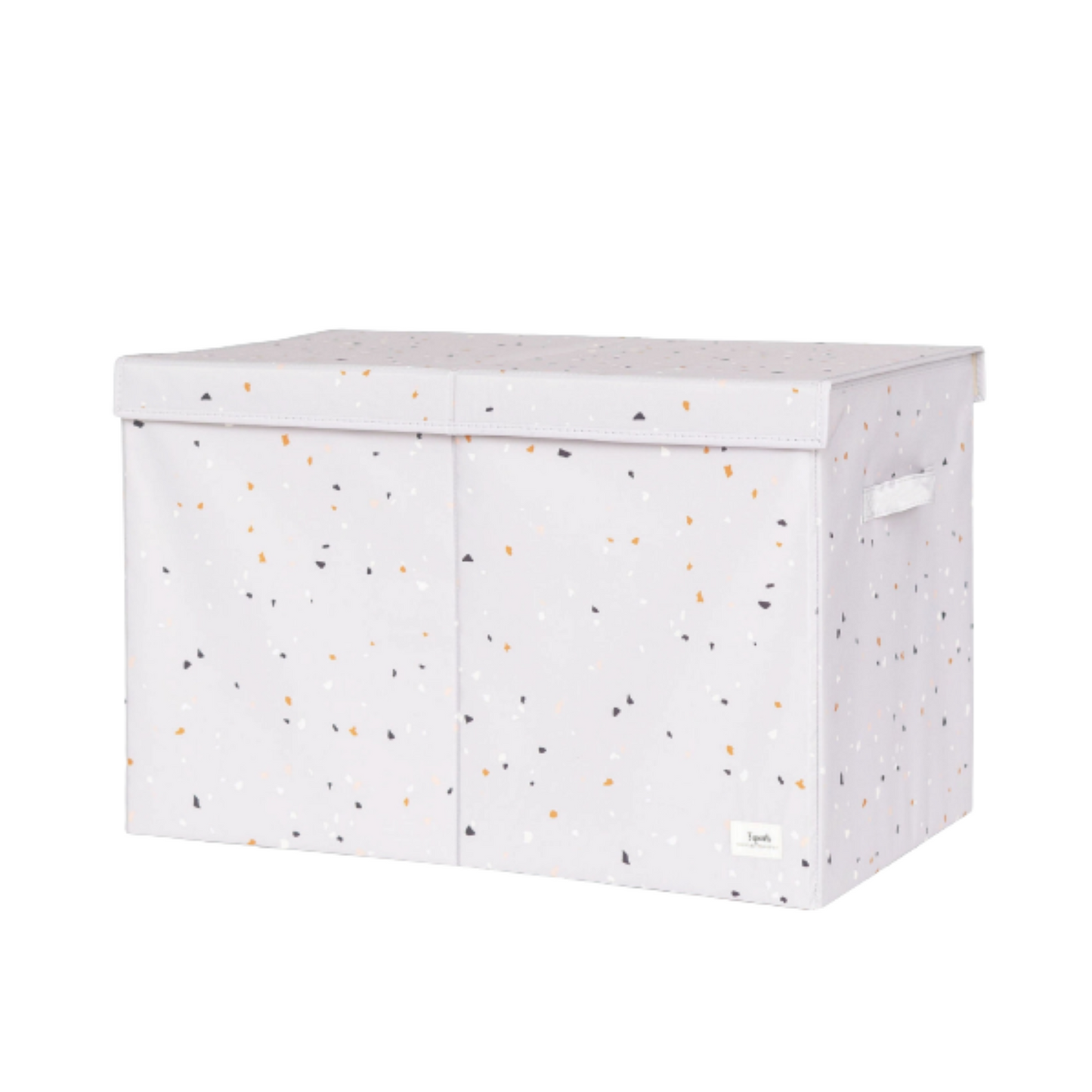 terrazzo light grey recycled fabric folding storage chest