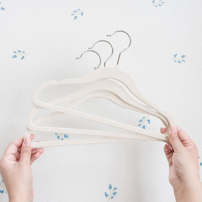 cream velvet non-slip hangers (50 per set)