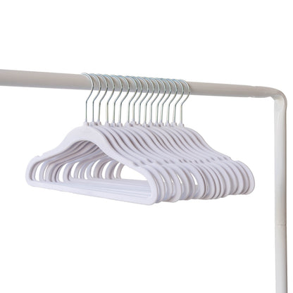 white velvet non-slip hangers (30 per set)