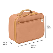 Load image into Gallery viewer, rust recycled fabric lunch bag
