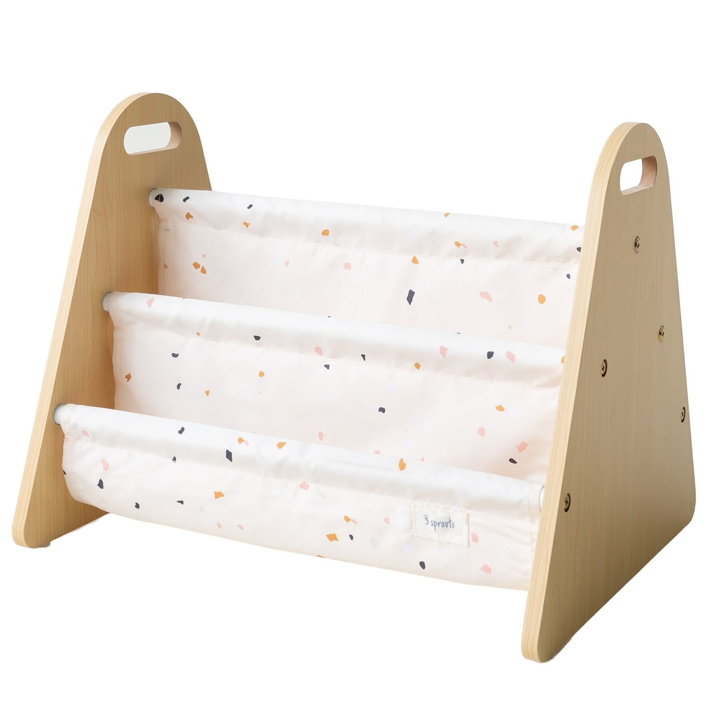 terrazzo cream double-sided portable book rack