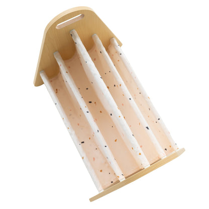 terrazzo cream double-sided portable book rack