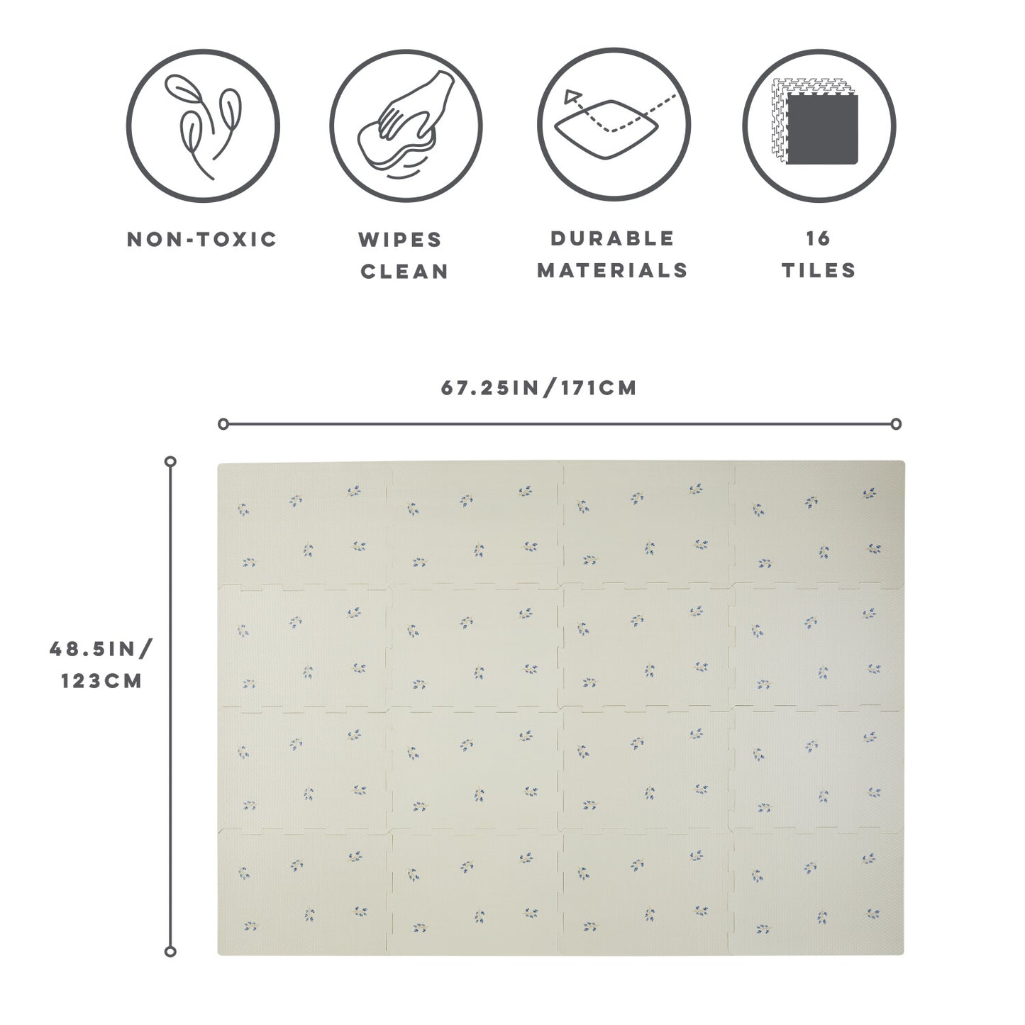 blueberry taupe EVA foam puzzle mat