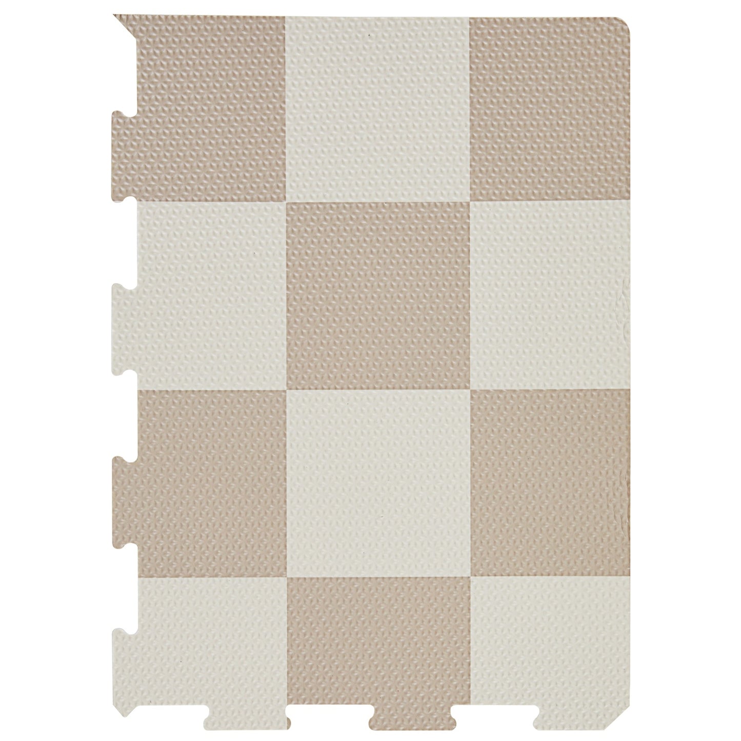 checkerboard beige EVA foam puzzle mat