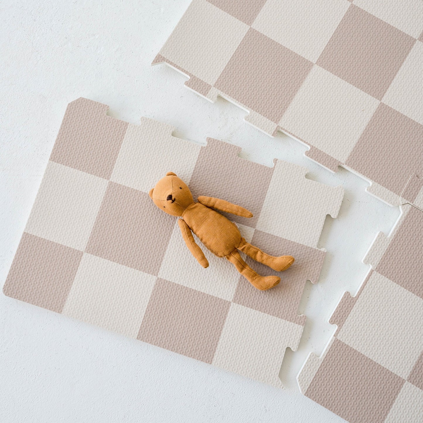 checkerboard beige EVA foam puzzle mat