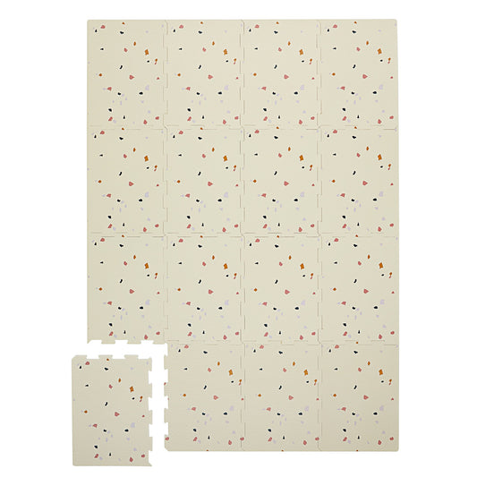 terrazzo cream EVA foam puzzle mat