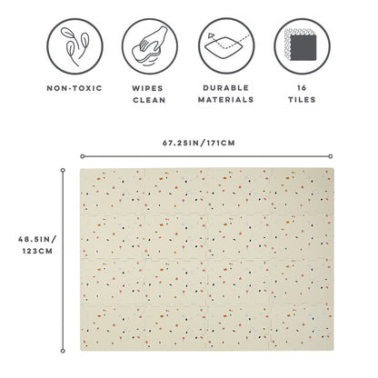 terrazzo cream EVA foam puzzle mat