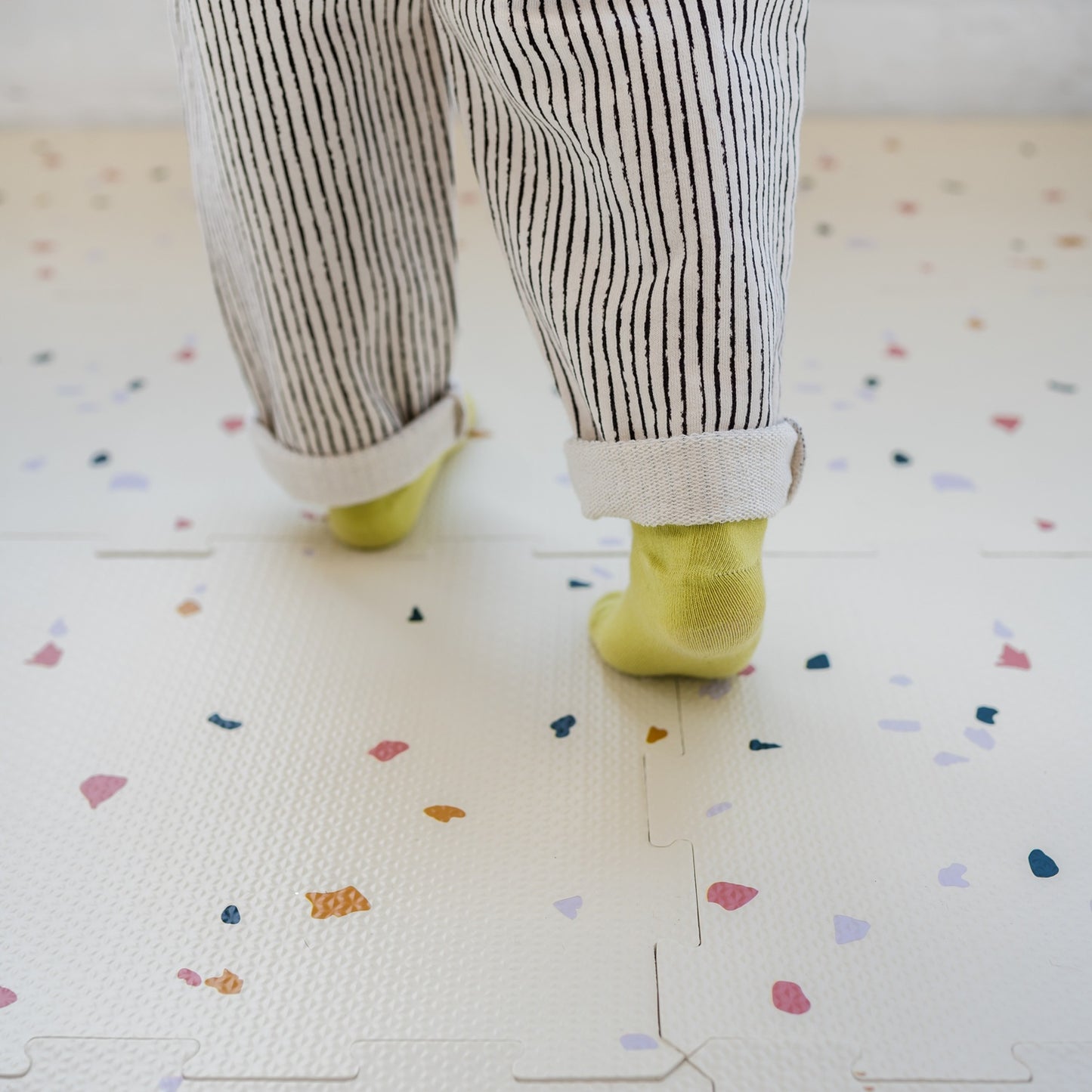 terrazzo cream EVA foam puzzle mat