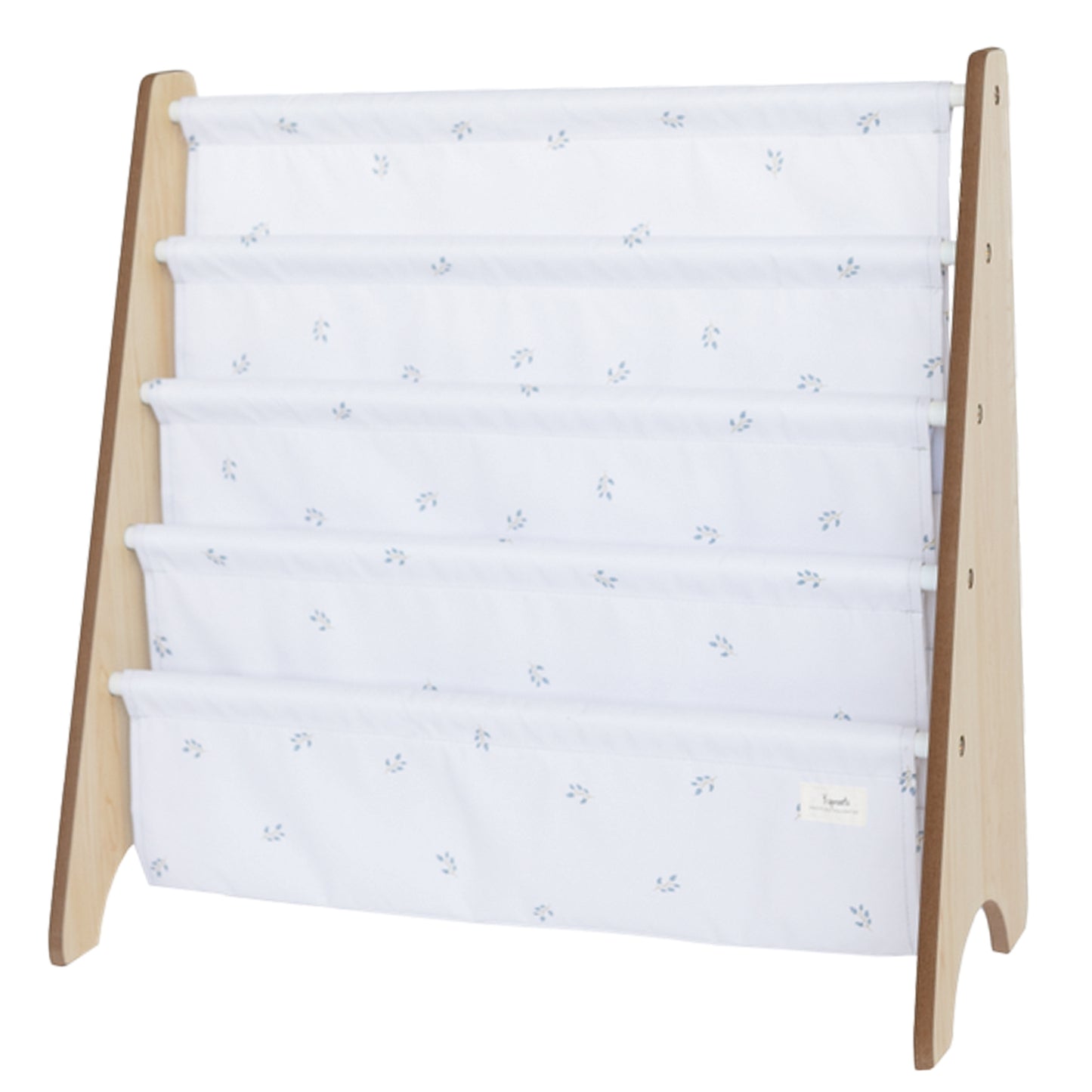 ivory blueberry recycled fabric book rack