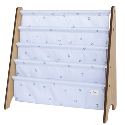 mist blueberry recycled fabric book rack