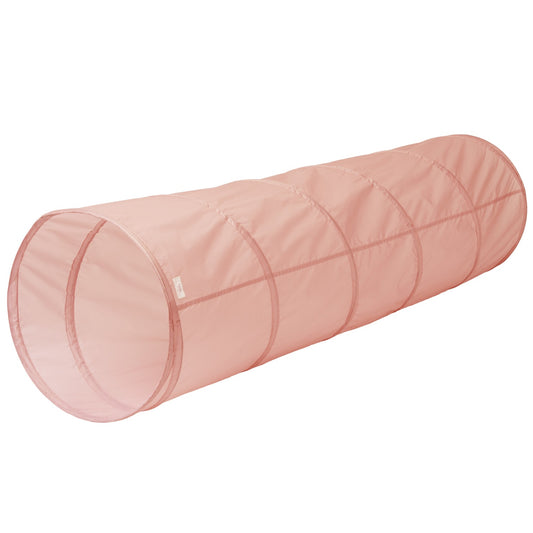 pink recycled fabric play tunnel