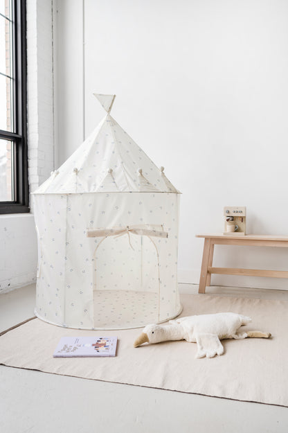 blueberry taupe recycled fabric play tent