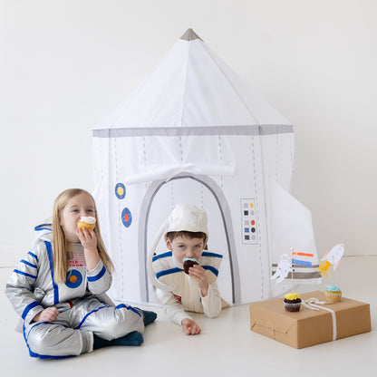 white spaceship play tent