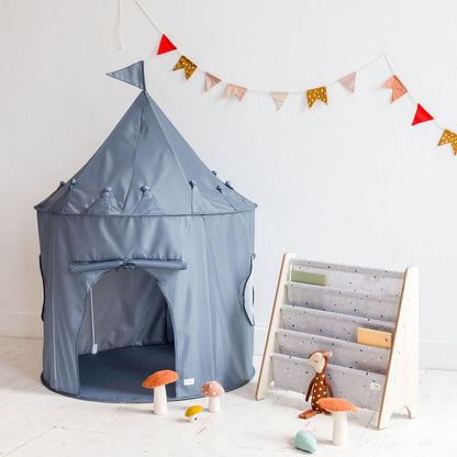 blue recycled fabric play tent