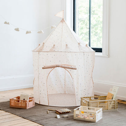 terrazzo beige recycled fabric play tent