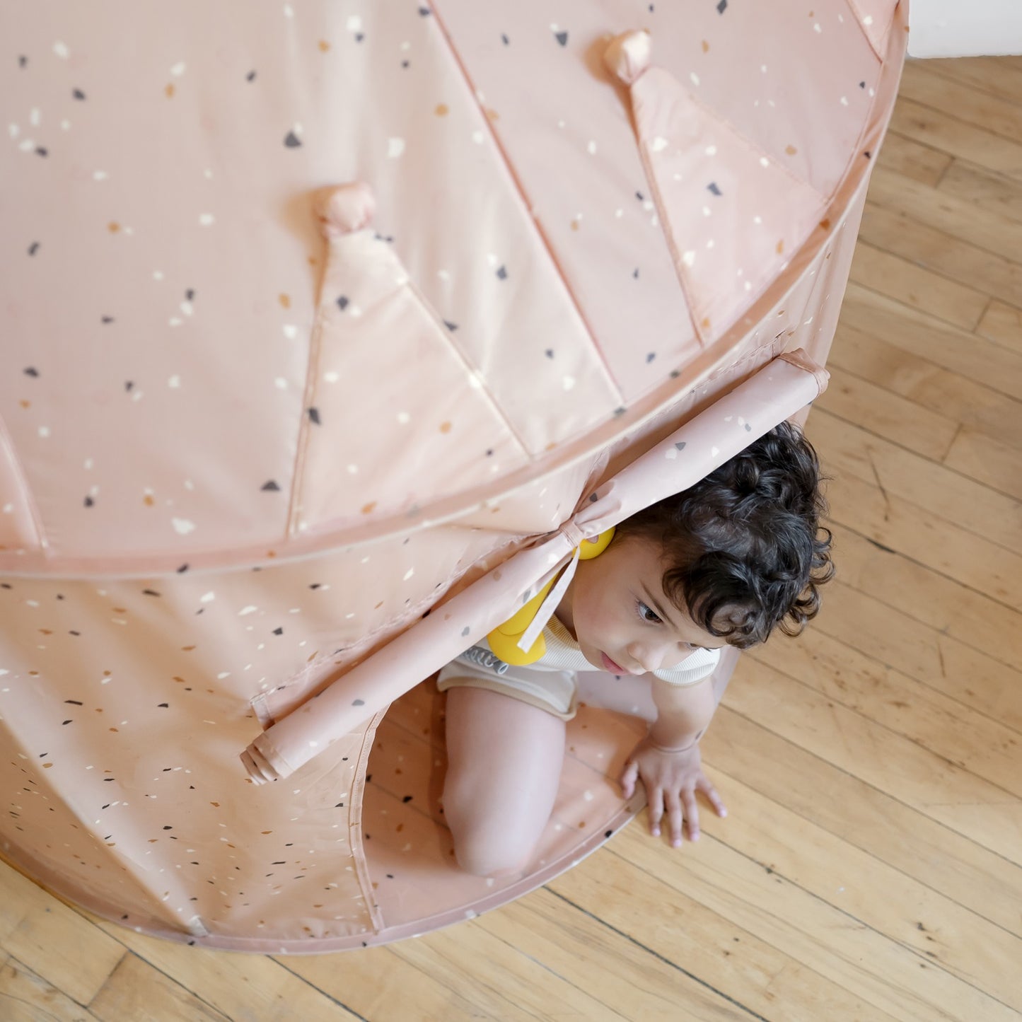 terrazzo clay recycled fabric play tent