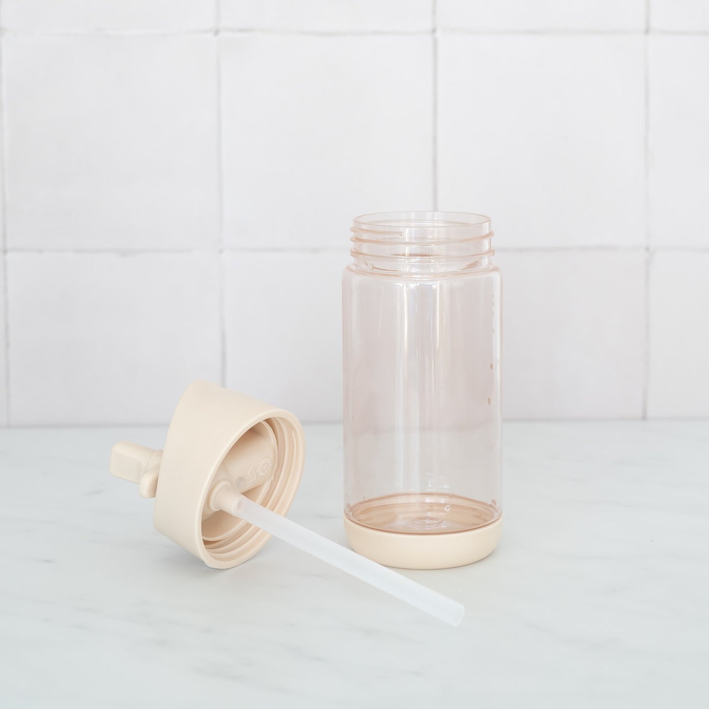 sand recycled plastic water bottle