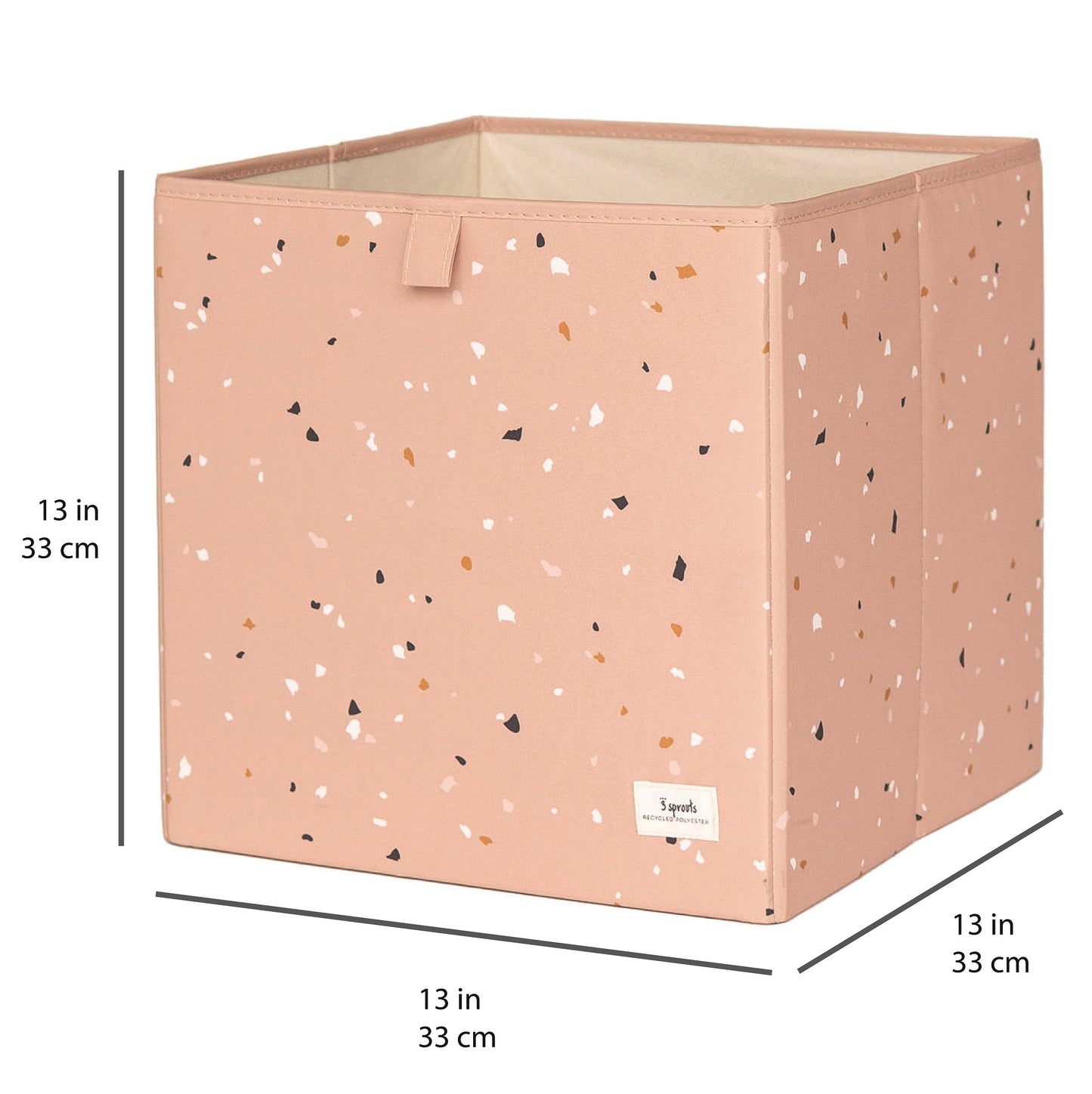 terrazzo clay recycled fabric storage box