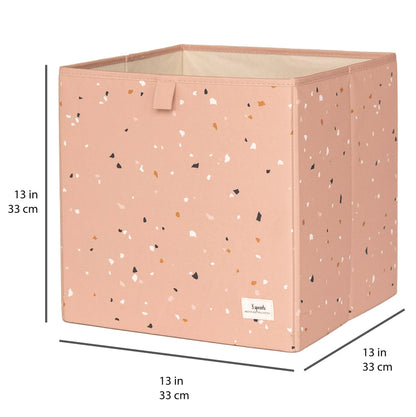 terrazzo clay recycled fabric storage box
