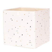 Load image into Gallery viewer, terrazzo cream recycled fabric storage box
