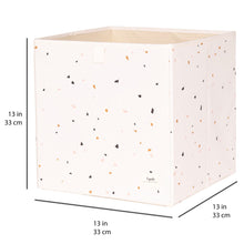 Load image into Gallery viewer, terrazzo cream recycled fabric storage box
