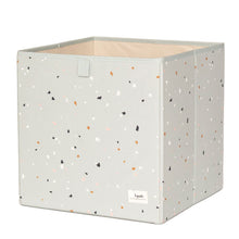 Load image into Gallery viewer, terrazzo green recycled fabric storage box
