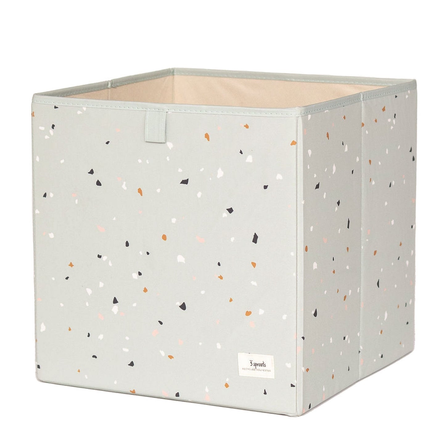 terrazzo green recycled fabric storage box