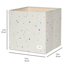 Load image into Gallery viewer, terrazzo green recycled fabric storage box
