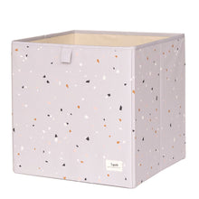 Load image into Gallery viewer, terrazzo light gray recycled fabric storage box
