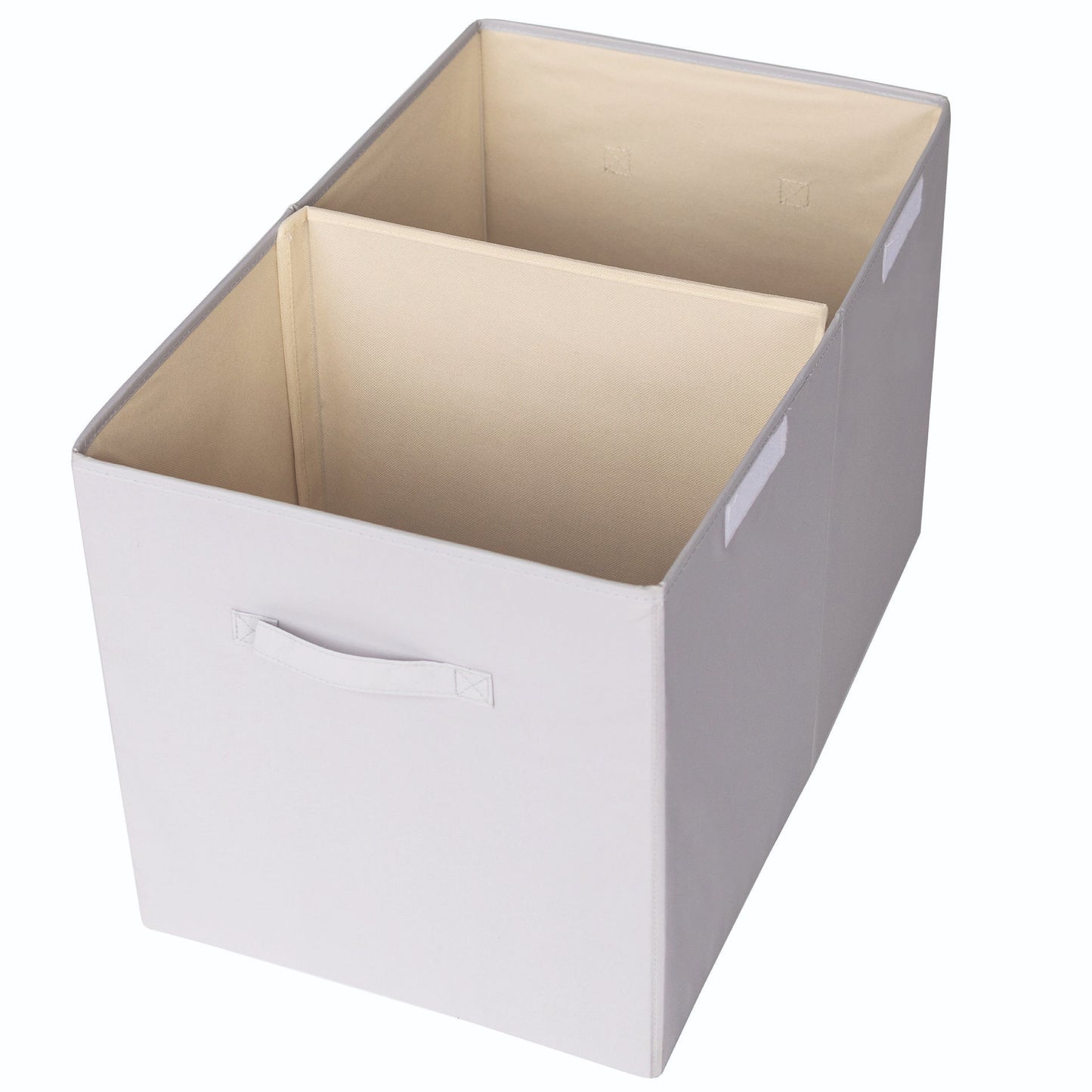 light grey recycled fabric folding storage chest