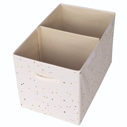 terrazzo cream recycled fabric folding storage chest