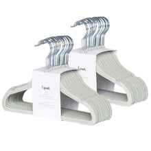 Load image into Gallery viewer, green velvet non-slip hangers (30 per set)
