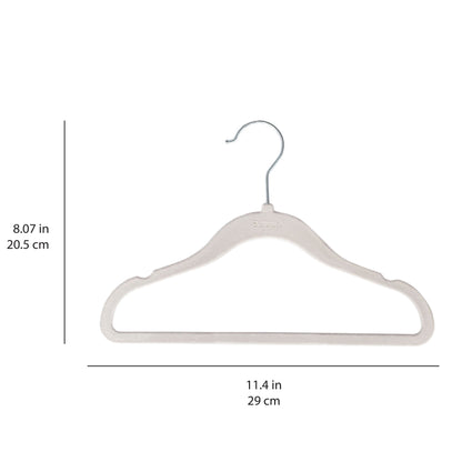 grey velvet non-slip hangers (30 per set)