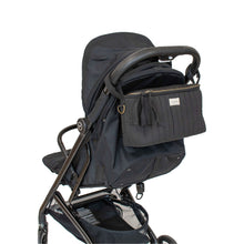 Load image into Gallery viewer, black quilted stroller organizer
